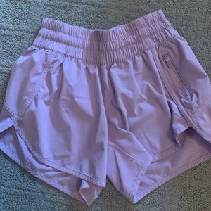 Lululemon light purple running shorts. size 4.
